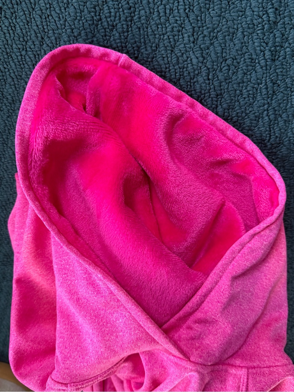Athletic Works Girls XL 14-16 Pink Fleece Hoodie Thumbhole Pullover Athleisure - Picture 3 of 4